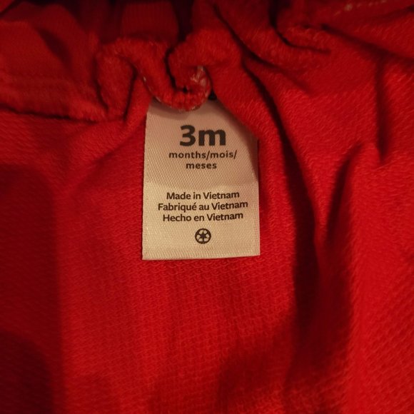 Extra Sweet! Carter's Baby 3-Piece Set-Red Jumper Pink Shirt White Tights 3M - Picture 9 of 14